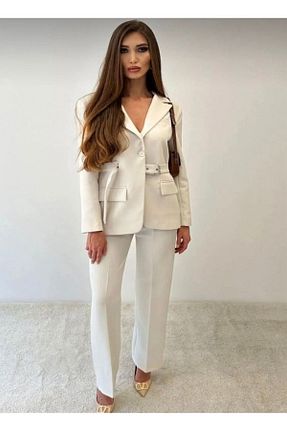 ست بالاتنه و پائین تنه نباتی زنانه بافتنی D