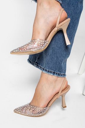 کفش پاشنه بلند کلاسیک بژ زنانه EVA / PVC Ömer Ediz Shoes - کد 857563533