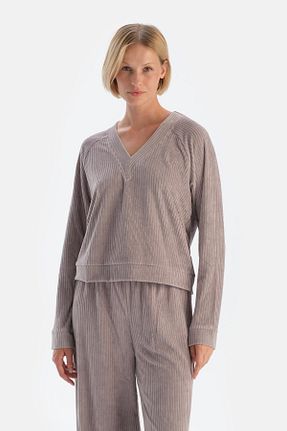سوئیشرت بنفش زنانه ساده Dagi - کد 857632959