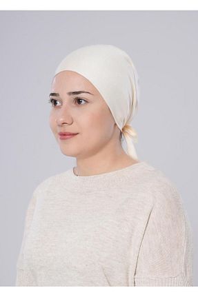 کلاه شنای حجاب بژ زنانه meva asel - کد 834653548