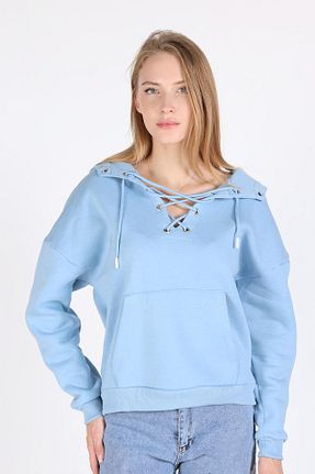 سوئیشرت آبی زنانه ساده Rays - کد 857584422