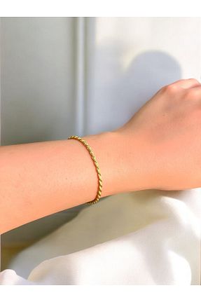 دستبند نقره طلائی زنانه 925 عیار Vigens Mulier - کد 857603778