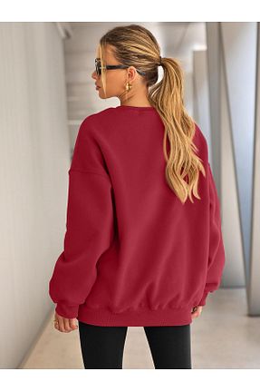 سوئیشرت قرمز زنانه ساده COMBINE - کد 857583187