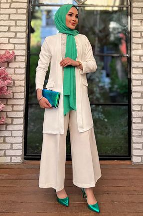 کت حجاب سفید زنانه رگولار Julude - کد 857634892