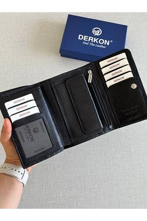 کیف پول مشکی زنانه سایز متوسط Derkon - کد 857637458