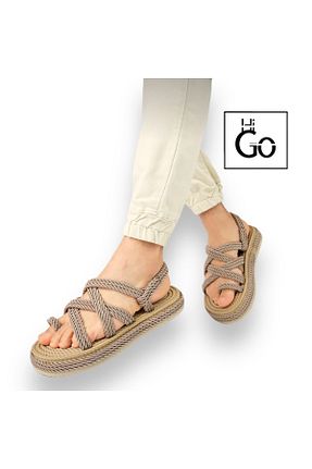صندل بژ مردانه پاشنه کوتاه (1 - 4 سانتی متر) higo - کد 845113961