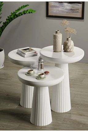 میز عسلی سفید چوب Simillo Home&Living - کد 817269028