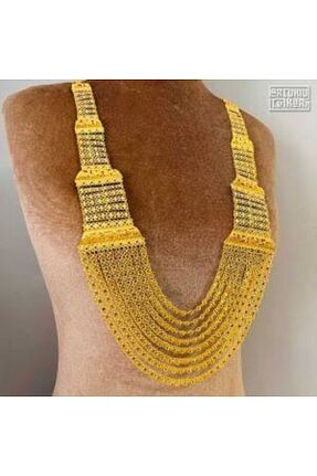 گردنبند جواهر طلائی زنانه روکش طلا Güneş - کد 463401308