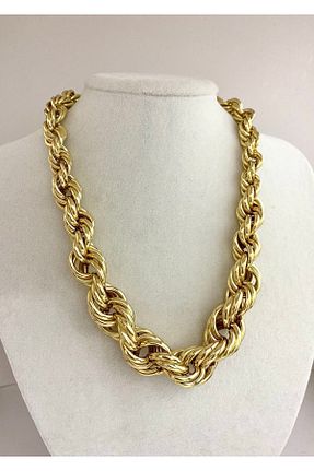 گردنبند استیل ( فولاد ) طلائی زنانه استیل (فولاد) merraaksesuar - کد 820570134