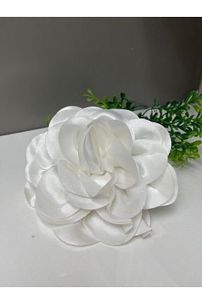 سنجاق سینه سفید زنانه پلی استر CAXBERN - کد 818715395