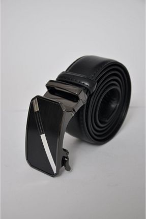 کمربند مشکی مردانه چرم خالص EmrOn - کد 808734290