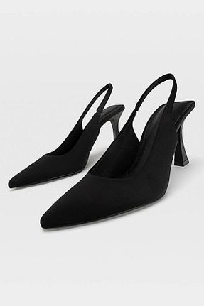 کفش پاشنه بلند کلاسیک مشکی زنانه چرم مصنوعی JAMASHOSE - کد 666757555