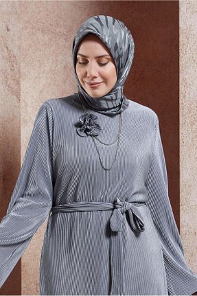 روسری طوسی پلی استر Alvina - کد 857789678