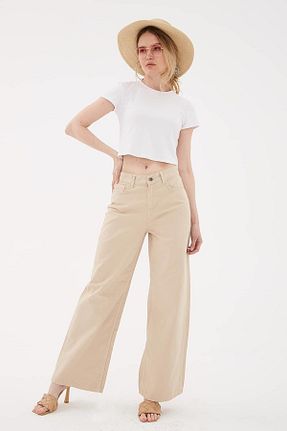 شلوار بژ زنانه پارچه Fashion Friends - کد 650199341