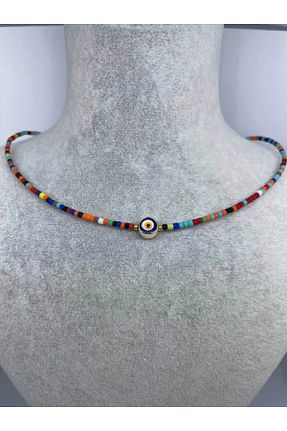 گردنبند جواهر رنگی زنانه منجق GALATA GIFT - کد 647678531