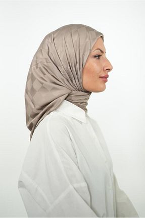 روسری بژ پلی استر LOSYANA - کد 857810319