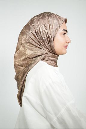 روسری قهوه ای پلی استر LOSYANA - کد 857810130