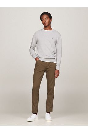 پلیور طوسی مردانه ساده Tommy Hilfiger - کد 796371155