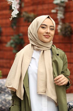 روسری بژ پنبه ای Organic - کد 195883971