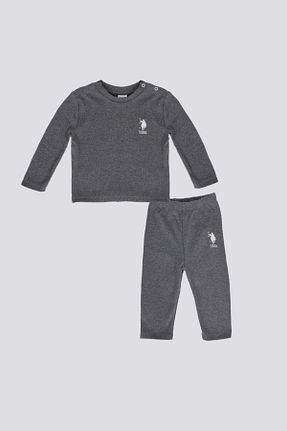 ست نوزادی طوسی بچه گانه پنبه ای U.S. Polo Assn. - کد 857852748