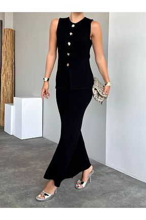 ست بالاتنه و پائین تنه مشکی زنانه تریکو Liora - کد 857682098