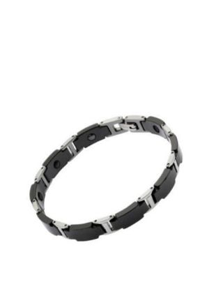دستبند استیل (فولاد) مشکی زنانه استیل (فولاد) Tiens - کد 213303868