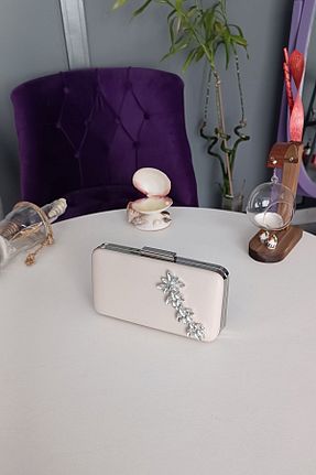 کیف مجلسی بژ زنانه پارچه ای Genel Markalar - کد 176050466