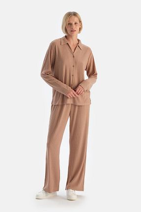 شلوار کرمگن بژ زنانه رگولار Dagi - کد 857788895