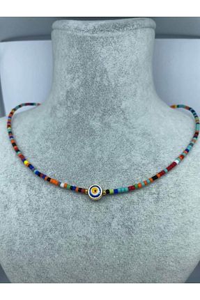 گردنبند جواهر رنگی زنانه منجق GALATA GIFT - کد 647678531