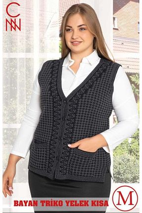 جلیقه مشکی زنانه رگولار KNİTİCAL TEKSTİL - کد 857809666