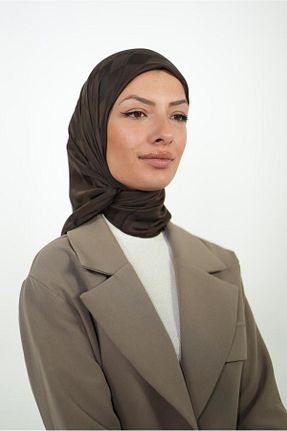 روسری قهوه ای پلی استر LOSYANA - کد 857810068