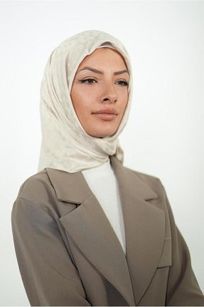 روسری بژ پلی استر LOSYANA - کد 857810071