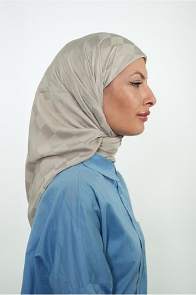 روسری قهوه ای پلی استر LOSYANA - کد 857810080