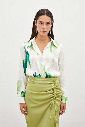 پیراهن سبز زنانه رگولار Sateen - کد 857818600