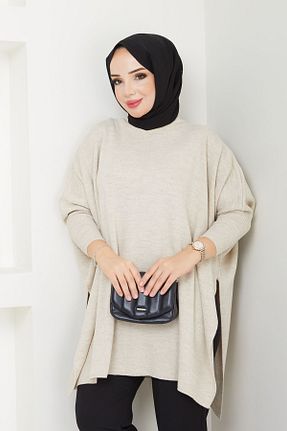 پلیور حجاب بژ زنانه اکریلیک LE CARAMBOLE - کد 857820892