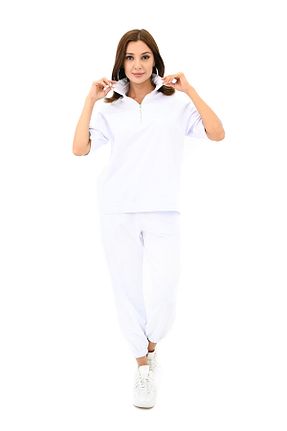 ست گرمکن سفید زنانه پنبه ای Koza Butik - کد 808467069
