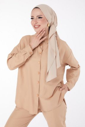 ست گرمکن قهوه ای زنانه پنبه ای TOFİSA - کد 835618693