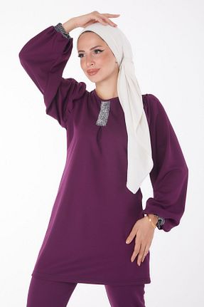 ست گرمکن بنفش زنانه پلی استر TOFİSA - کد 841132598
