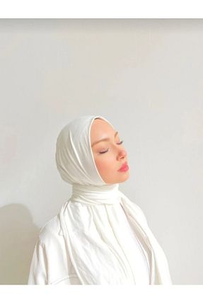 شال سفید زنانه ویسکون Elif Butik - کد 857846690