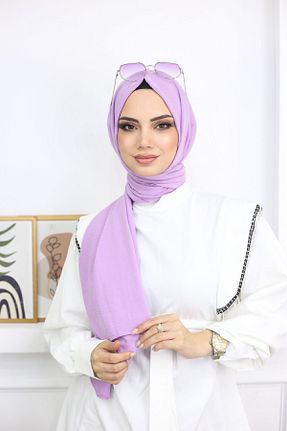 شال بنفش زنانه پنبه ای feronis - کد 744688958