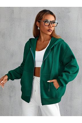 سوئیشرت سبز زنانه ساده EYAX MODA - کد 857645482