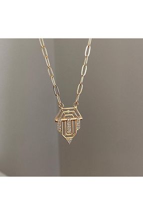 گردنبند استیل ( فولاد ) طلائی زنانه استیل (فولاد) MAT STORE - کد 835856604
