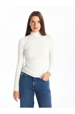 پلیور نباتی زنانه ساده LC Waikiki - کد 857699026