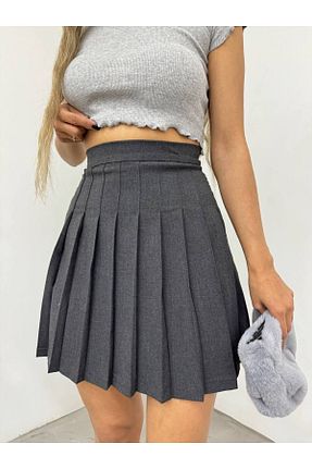 دامن طوسی زنانه بافتنی Fav Style - کد 842538187