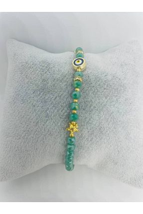 دستبند جواهر سبز زنانه منجق GALATA GIFT - کد 738830306