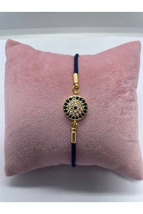 دستبند جواهر سرمه ای زنانه روکش طلا GALATA GIFT - کد 646264864
