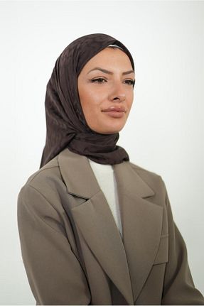 روسری قهوه ای پلی استر LOSYANA - کد 857810049