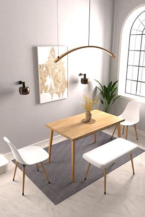 ست میز آشپزخانه سفید چوب VİLİNZE - کد 755279459