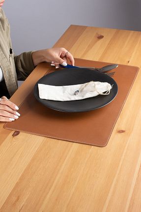 سرویس آمریکائی قهوه ای مستطیل DK LEATHER - کد 650651983