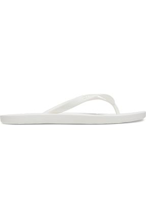 دمپائی سفید زنانه پاشنه تخت Crocs - کد 855703294